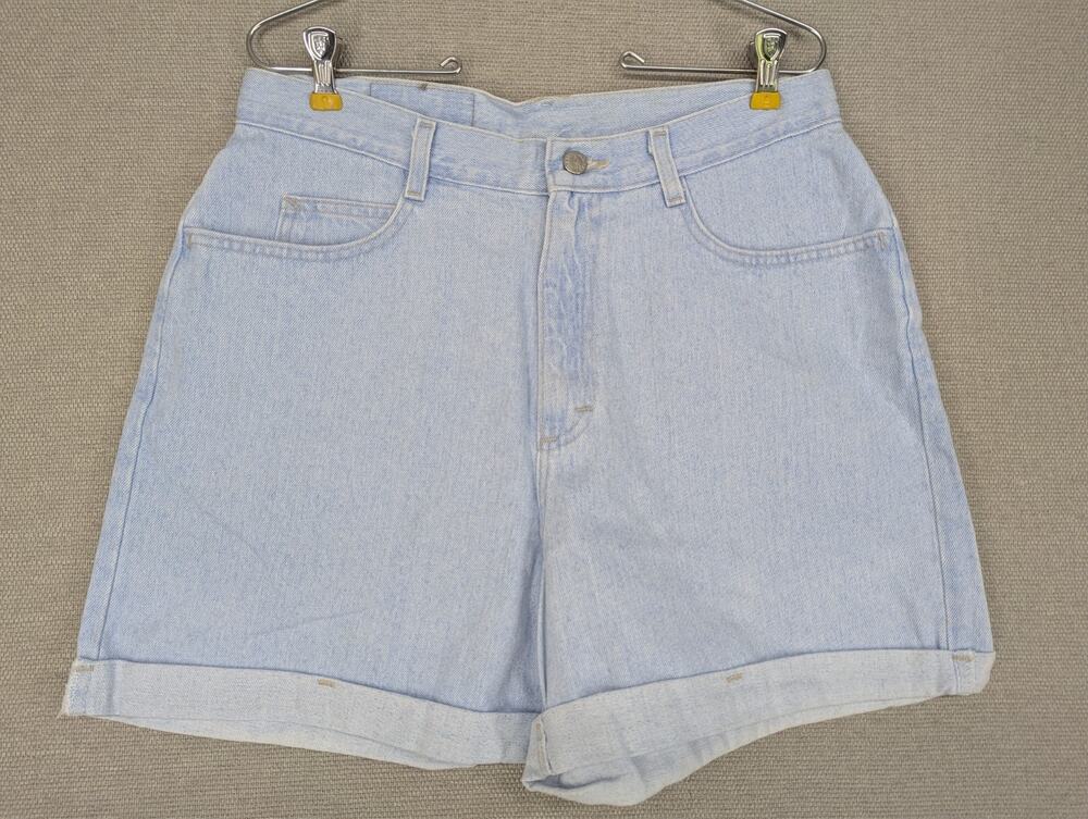 Riders Light Blue Denim Jeans Shorts Size 14M High Waisted USA Vintage -0925F161
